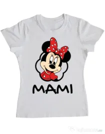 Tricou ADLER dama Mouse mommy Alb