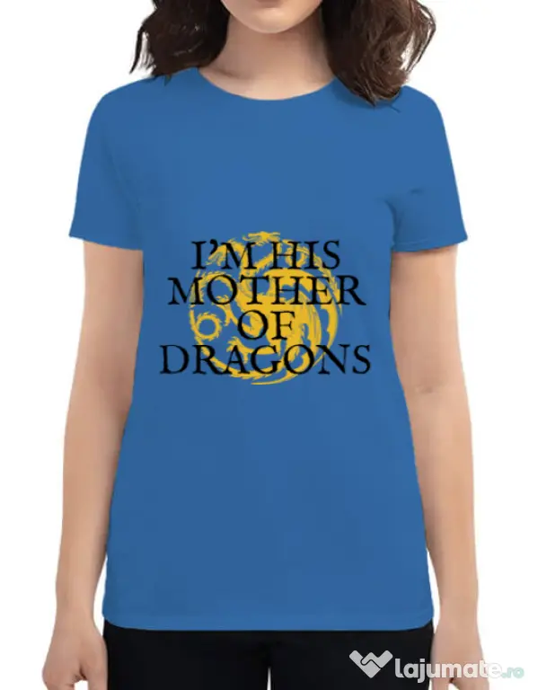 Tricou ADLER dama His mother of dragons Albastru azuriu