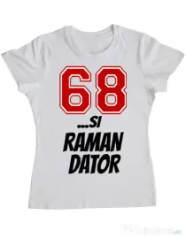 Tricou ADLER dama 68 si raman dator Alb