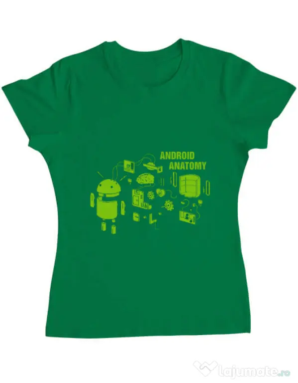 Tricou ADLER dama Android anatomy Verde mediu