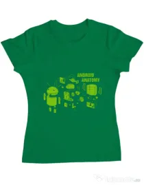 Tricou ADLER dama Android anatomy Verde mediu