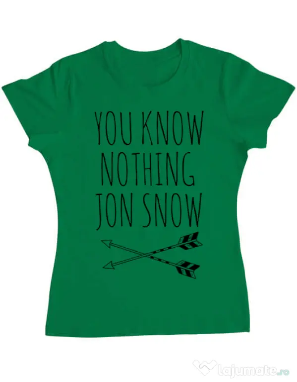 Tricou ADLER dama You know nothing Verde mediu
