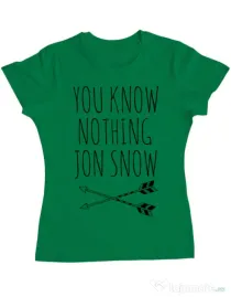 Tricou ADLER dama You know nothing Verde mediu