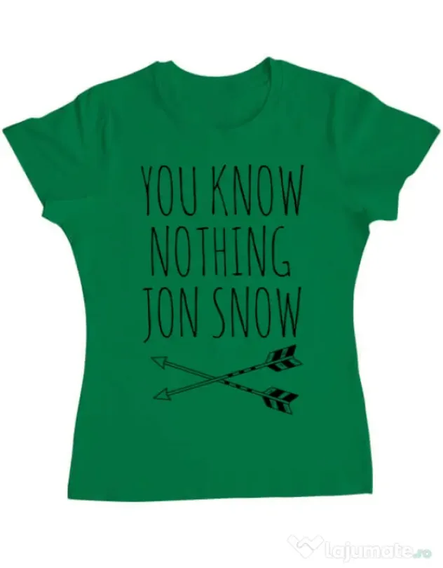 Tricou ADLER dama You know nothing Verde mediu