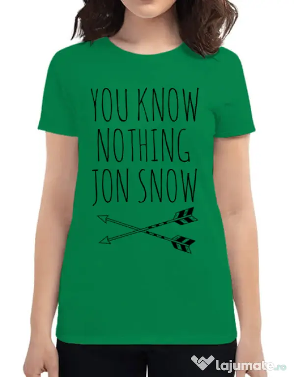 Tricou ADLER dama You know nothing Verde mediu