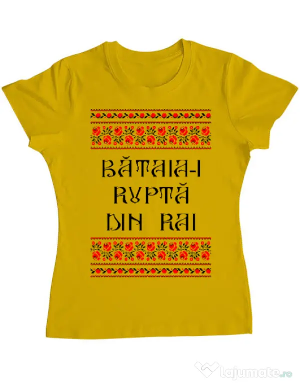 Tricou ADLER dama Bataia e rupta din rai Galben