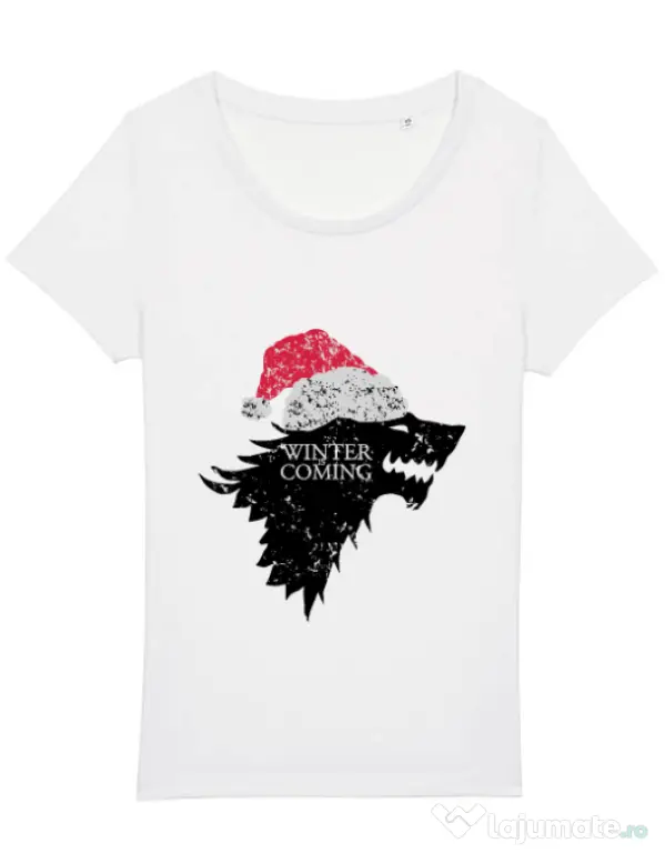 Tricou STANLEY STELLA dama Christmas is coming Alb
