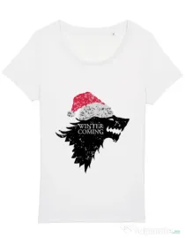 Tricou STANLEY STELLA dama Christmas is coming Alb