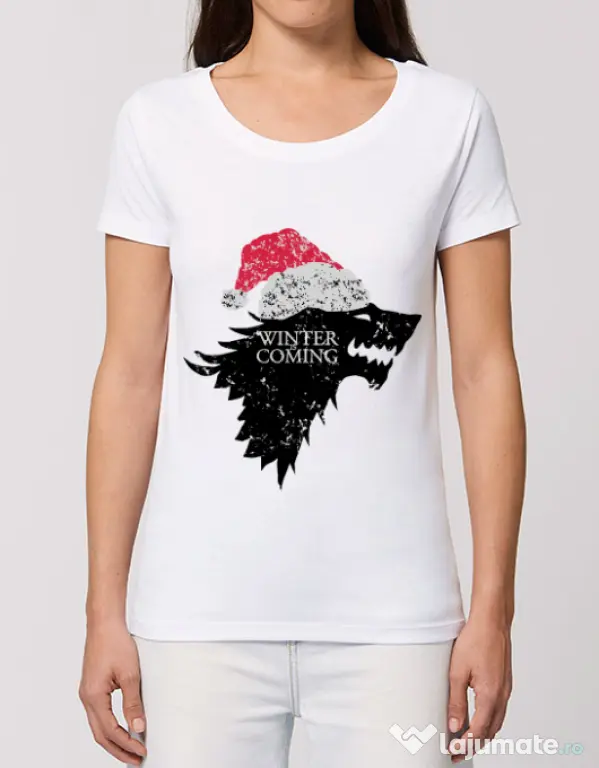 Tricou STANLEY STELLA dama Christmas is coming Alb