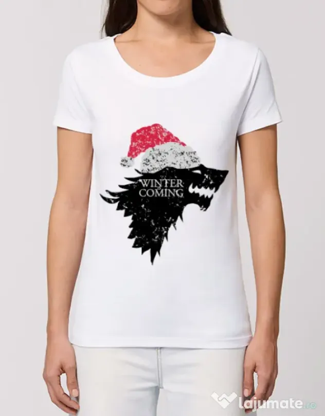 Tricou STANLEY STELLA dama Christmas is coming Alb