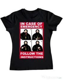 Tricou ADLER dama In case of emergency Negru