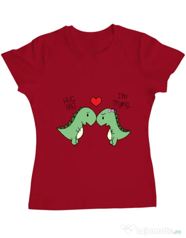 Tricou ADLER dama Trex love Rosu