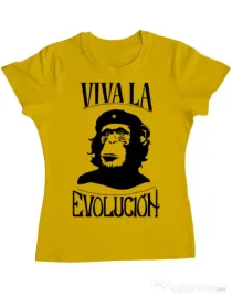 Tricou ADLER dama Viva la evolucion Galben