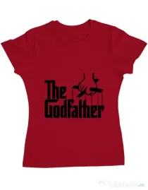 Tricou ADLER dama The godfather Rosu
