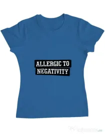 Tricou ADLER dama Allergic to negativity Albastru azuriu