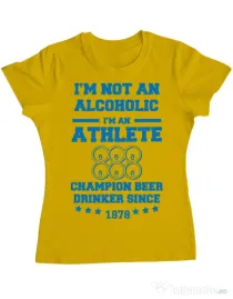 Tricou ADLER dama Beer champion Galben