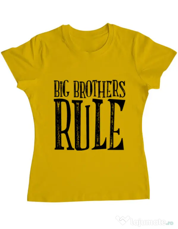 Tricou ADLER dama Big brothers rule Galben