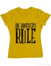 Tricou ADLER dama Big brothers rule Galben