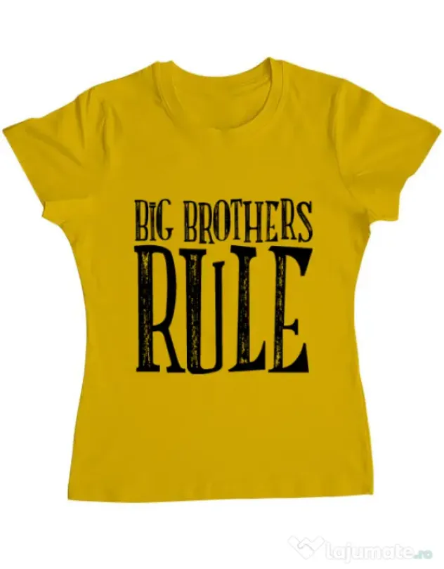Tricou ADLER dama Big brothers rule Galben
