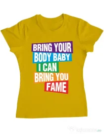 Tricou ADLER dama Bring your body Galben