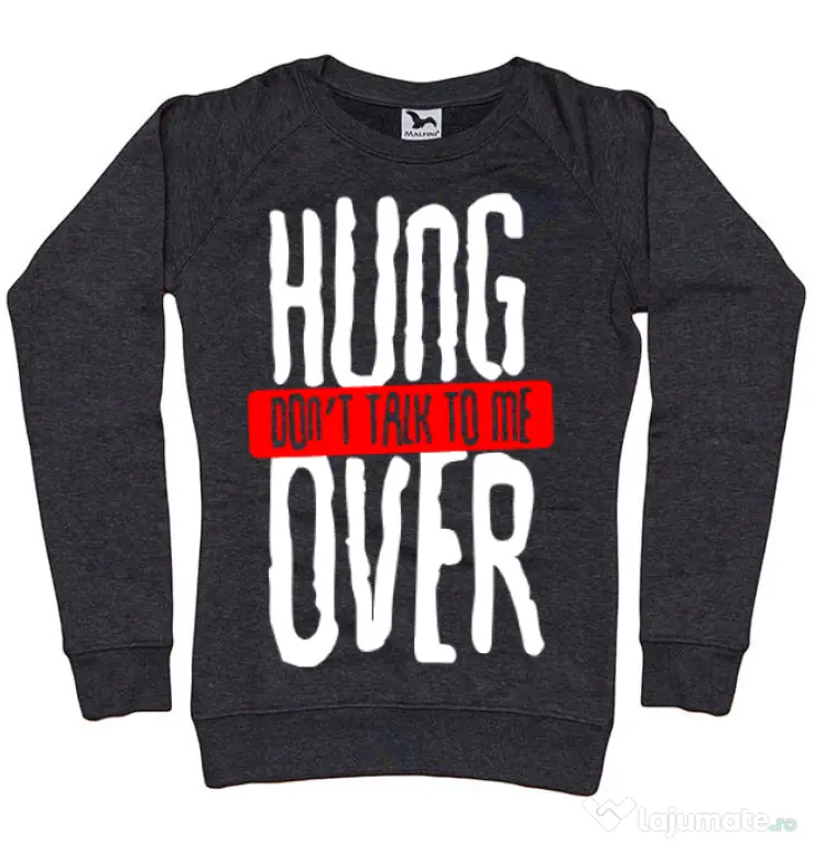 Bluza ADLER dama Don't talk to me Negru melanj