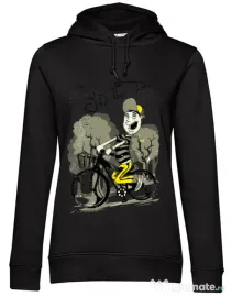 Hoodie dama cu gluga Enjoy the ride Negru
