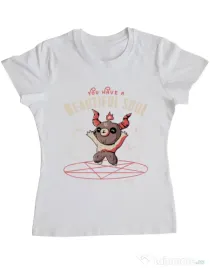 Tricou ADLER dama Beautiful soul Alb