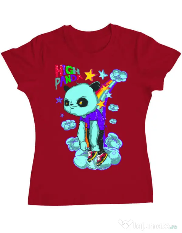 Tricou ADLER dama High panda Rosu