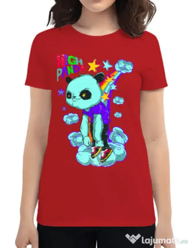 Tricou ADLER dama High panda Rosu