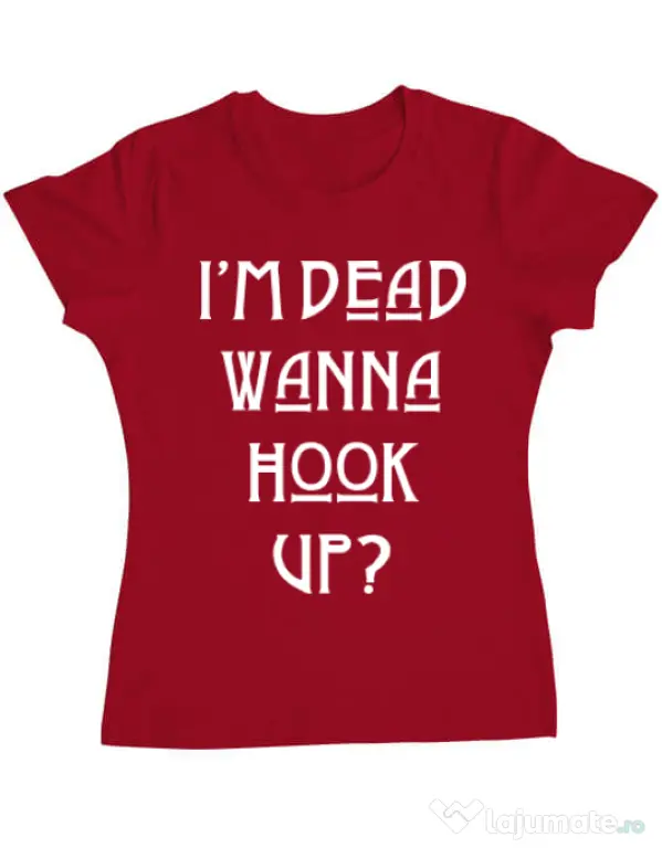 Tricou ADLER dama Wanna hook up Rosu
