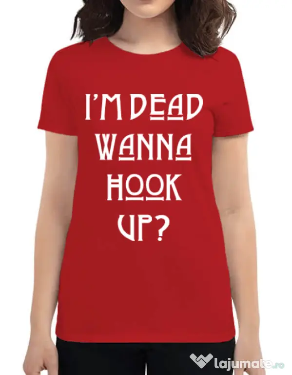 Tricou ADLER dama Wanna hook up Rosu