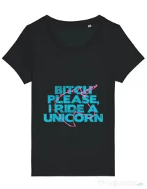 Tricou STANLEY STELLA dama I ride a unicorn Negru