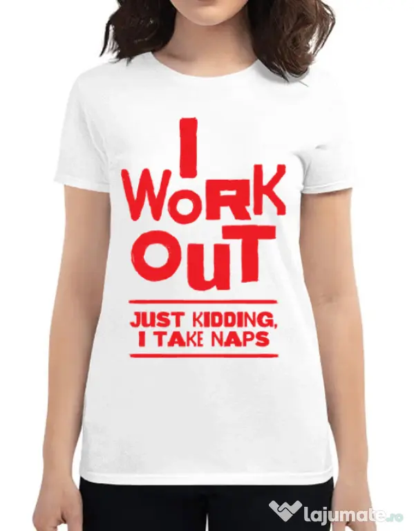 Tricou ADLER dama I work out Alb