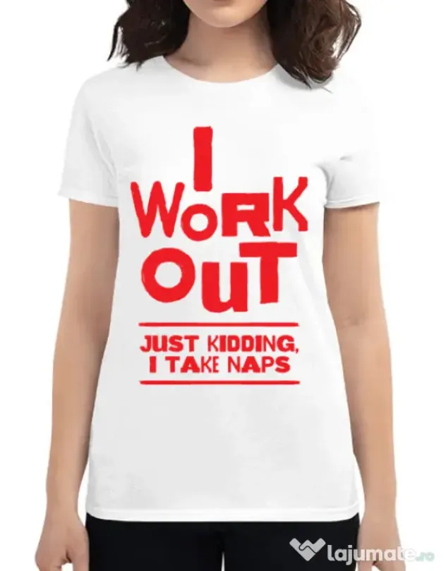 Tricou ADLER dama I work out Alb