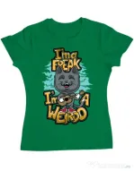 Tricou ADLER dama I am a freak Verde mediu