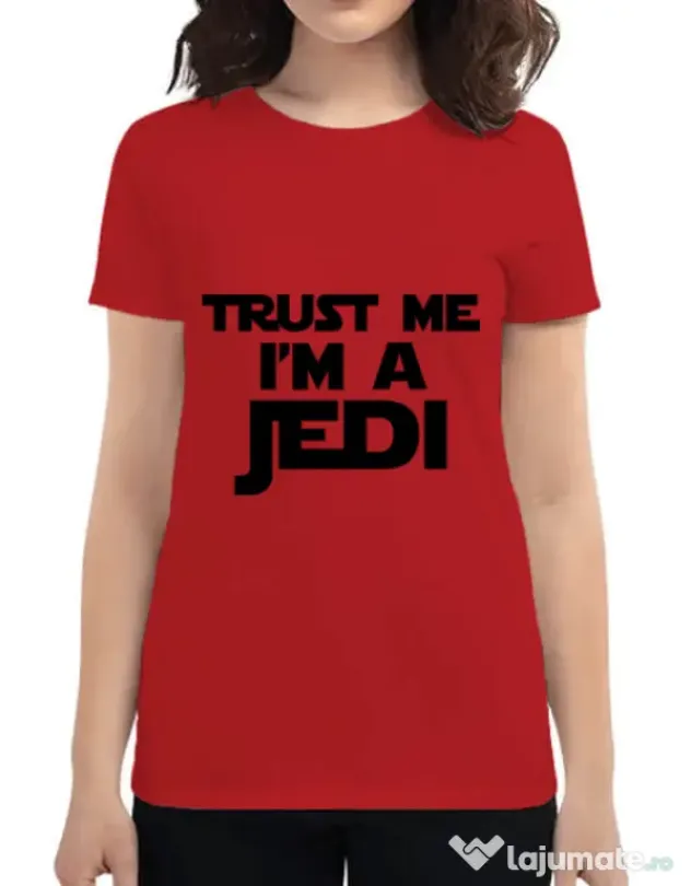 Tricou ADLER dama I am a jedi Rosu