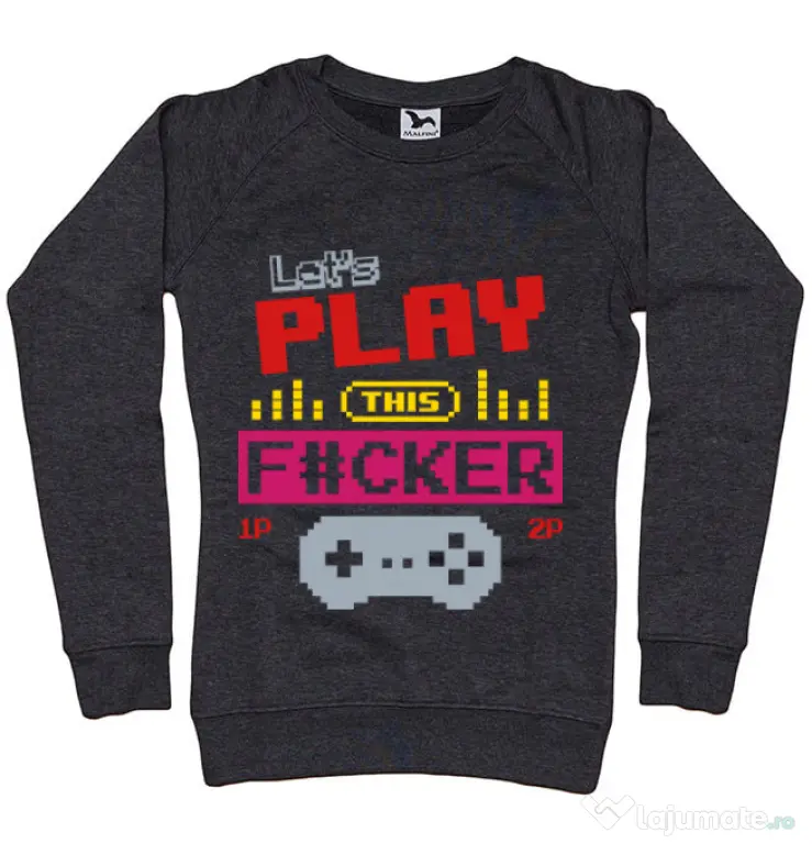 Bluza ADLER dama Lets play this Negru melanj