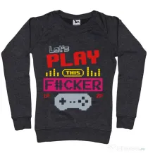 Bluza ADLER dama Lets play this Negru melanj