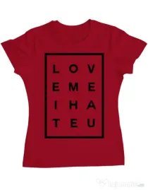 Tricou ADLER dama Hate u Rosu