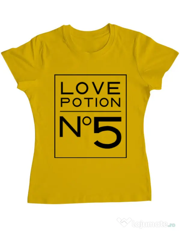 Tricou ADLER dama Love potion Galben