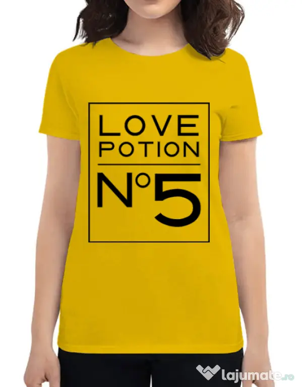 Tricou ADLER dama Love potion Galben