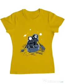 Tricou ADLER dama Across the galaxy Galben