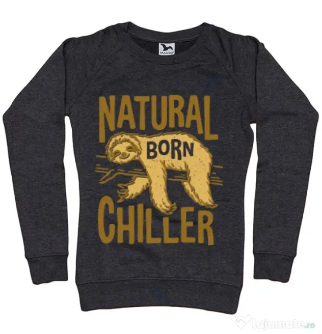 Bluza ADLER dama Natural born chiller Negru melanj