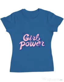 Tricou ADLER dama Girl power Albastru azuriu
