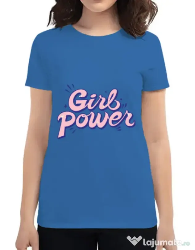 Tricou ADLER dama Girl power Albastru azuriu