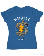 Tricou ADLER dama Wicked wild Albastru azuriu