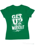 Tricou ADLER dama Get up and go workout Verde mediu