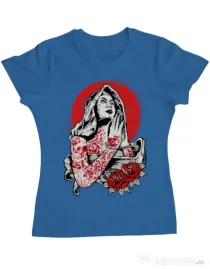 Tricou ADLER dama Virgin Mary Albastru azuriu