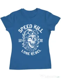 Tricou ADLER dama Speed kill Albastru azuriu