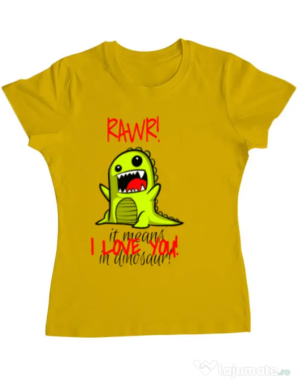Tricou ADLER dama Rawr Galben